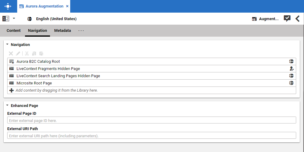 Special Case: Navigation Settings for the Homepage