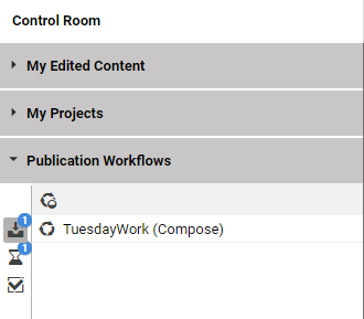 Compose Task of Reviewed Publication Workflow in the Control Room