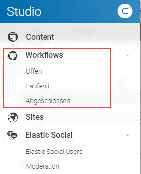 Starten der Workflow App aus dem Haupt-Menü