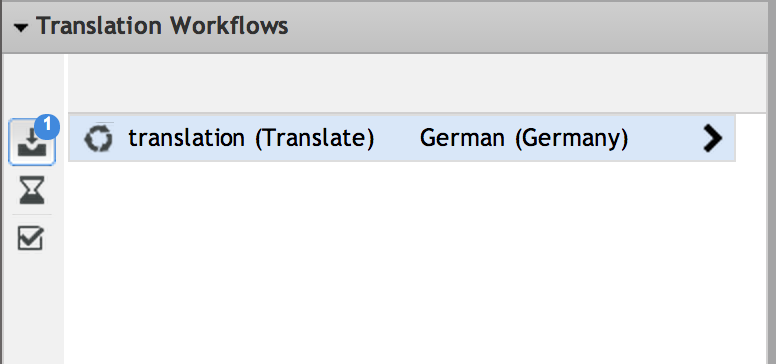 Translation workflow panel
