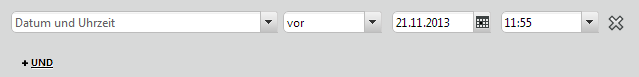 Beispiel für eine Datum-Zeitbedingung