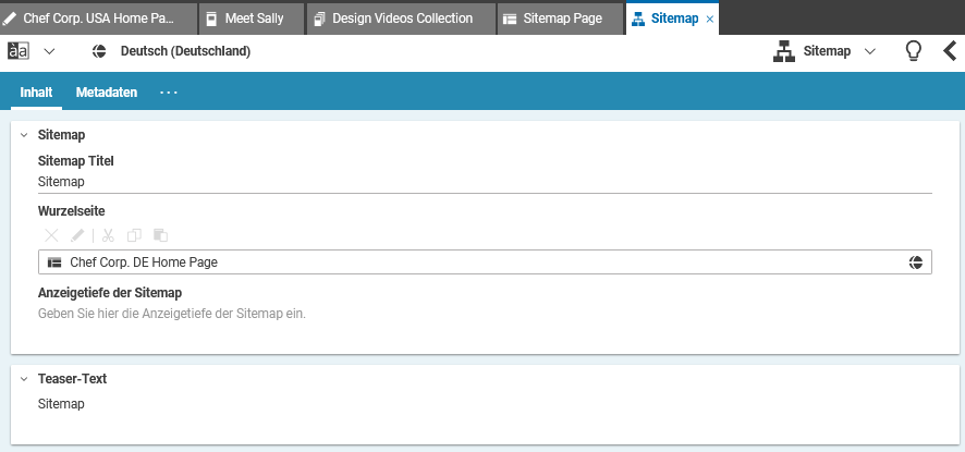 Der Sitemap Typ