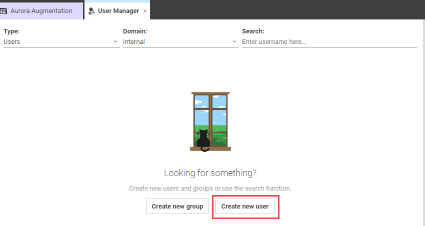 Create new user with button