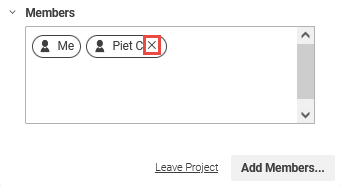 Removing members from a project