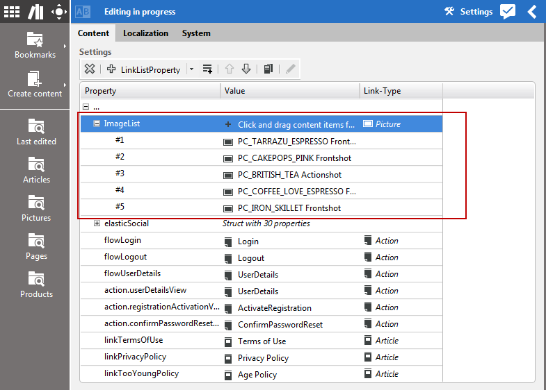 LinkList with several entries