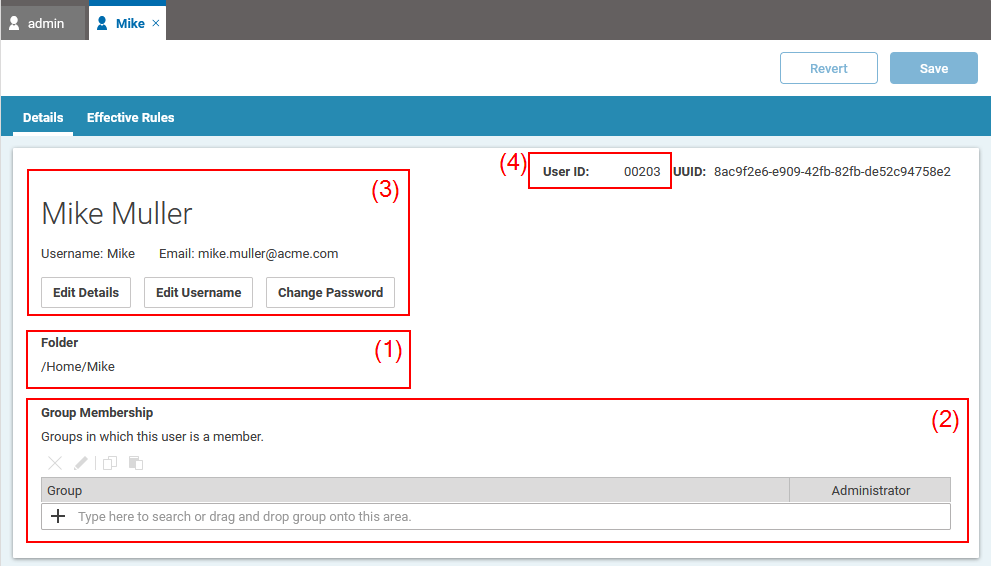 Set home folder and group membership