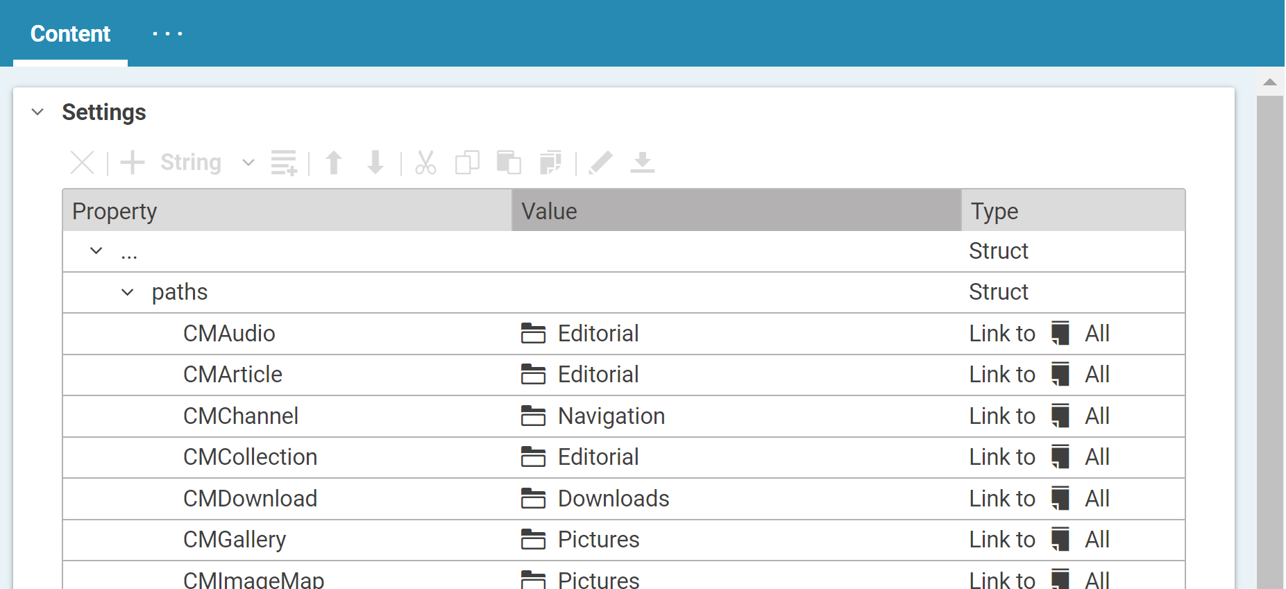 Folder paths in Content Creation content