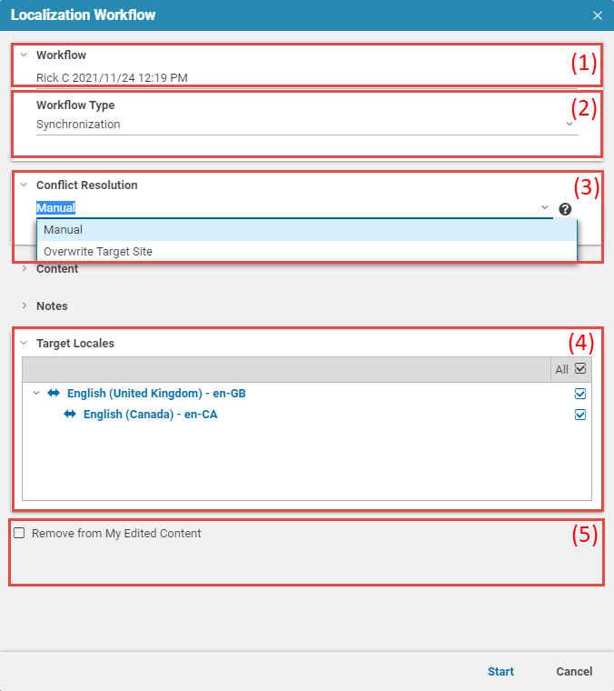 Localization Workflow Window