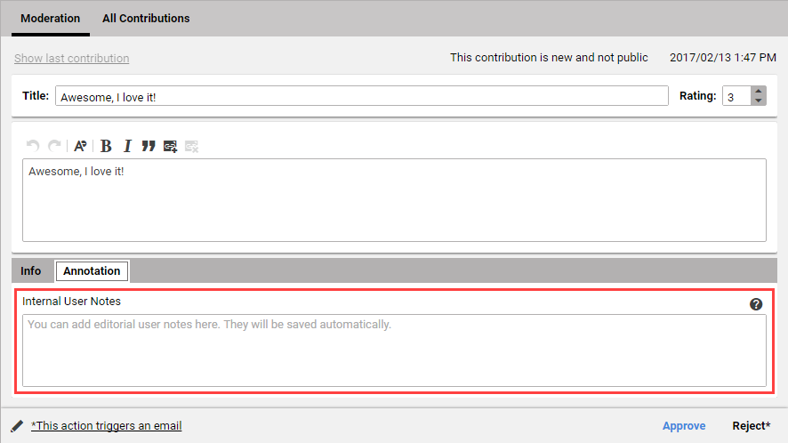 The annotation field