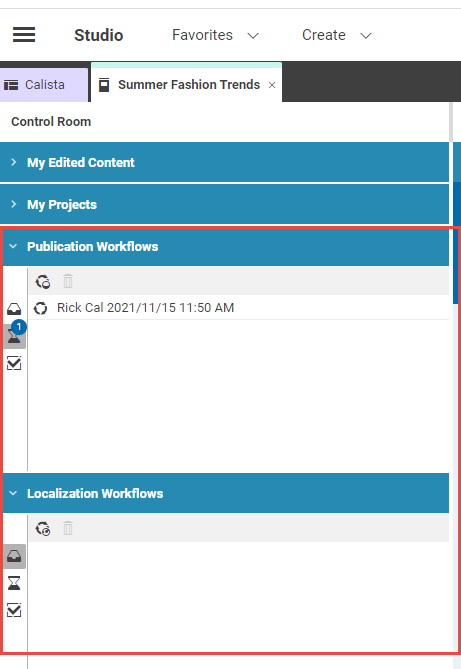 Starting your workflows in the Control Room
