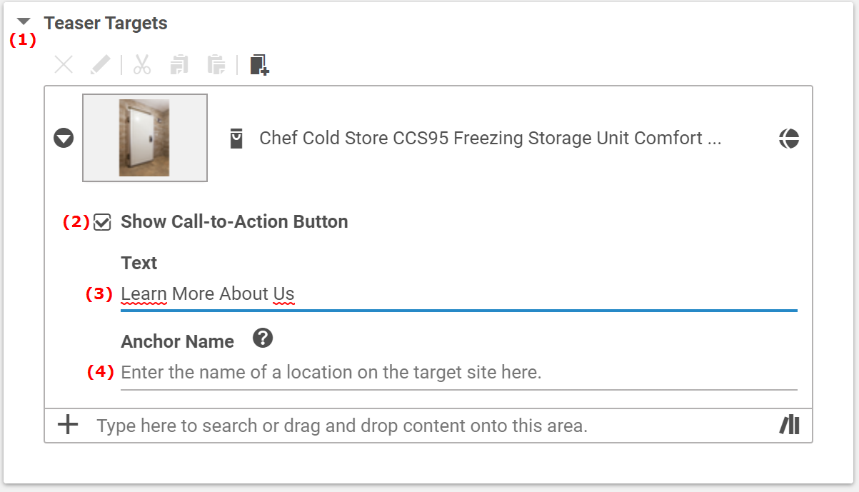 Call-to-action checkbox in Teaser content item