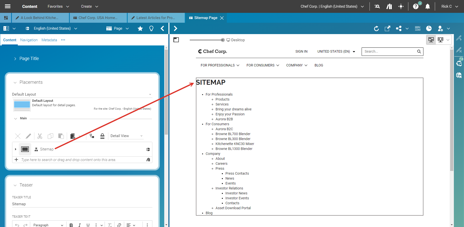 Adding a Sitemap