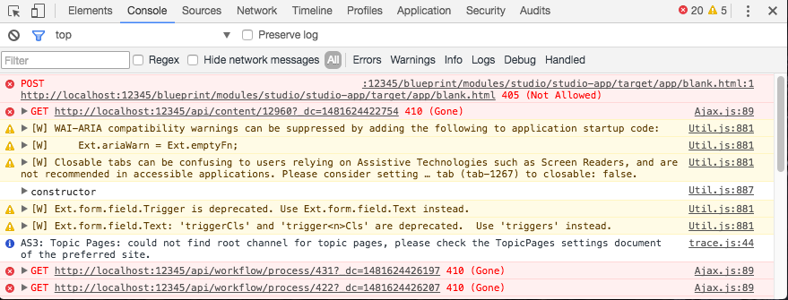 Google Chrome Console