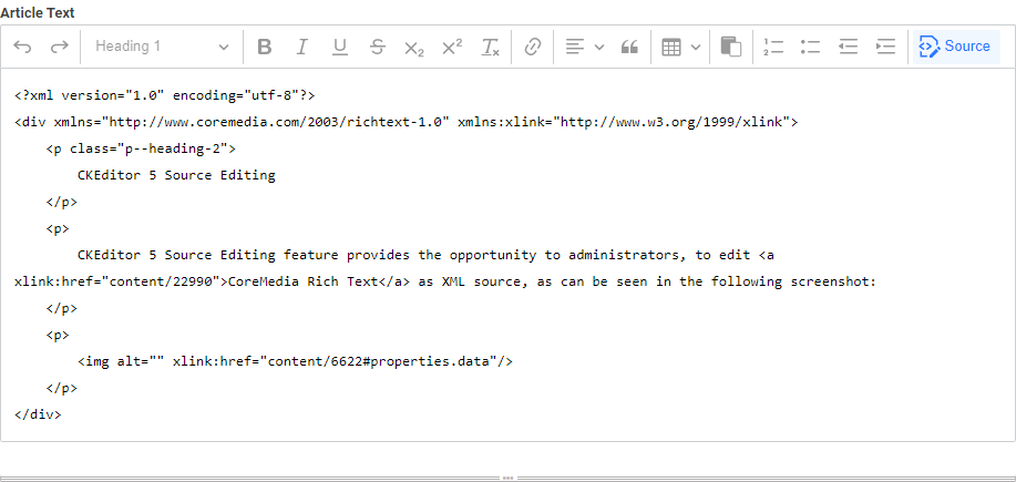 CKEditor 5 Source Editing Feature