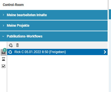 Angebotener Vier-Augen Publikation Workflow