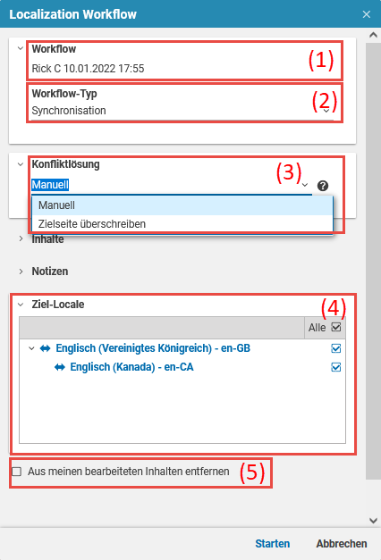 Lokalisierungs-Workflow Fenster