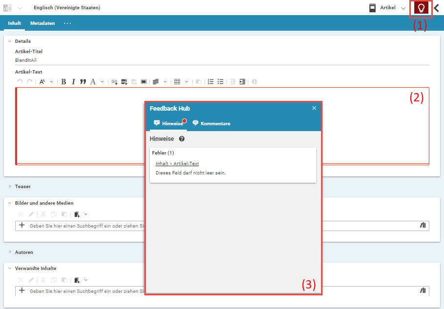 Validatoren im Formular