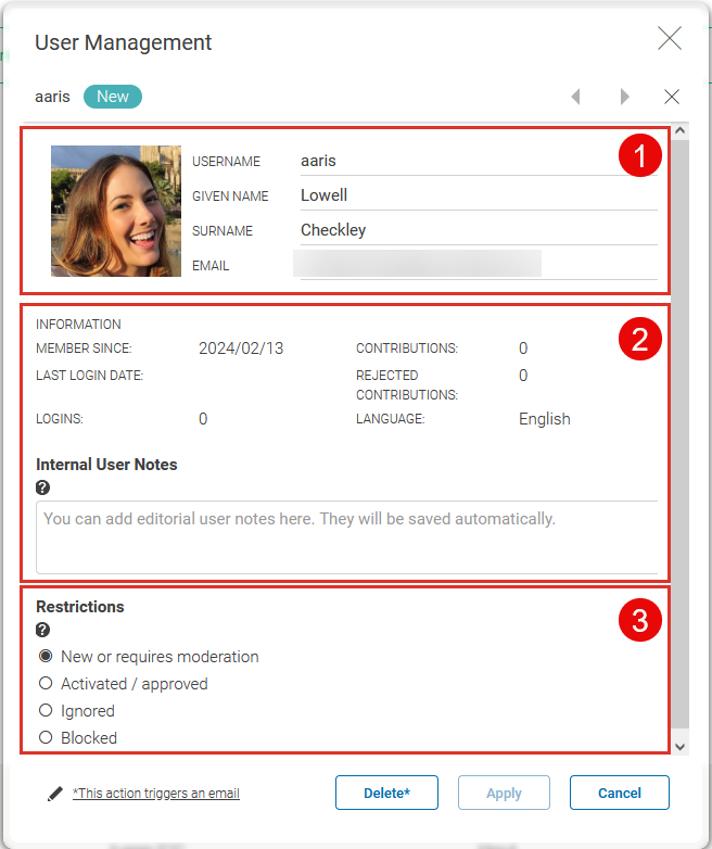 User Management View