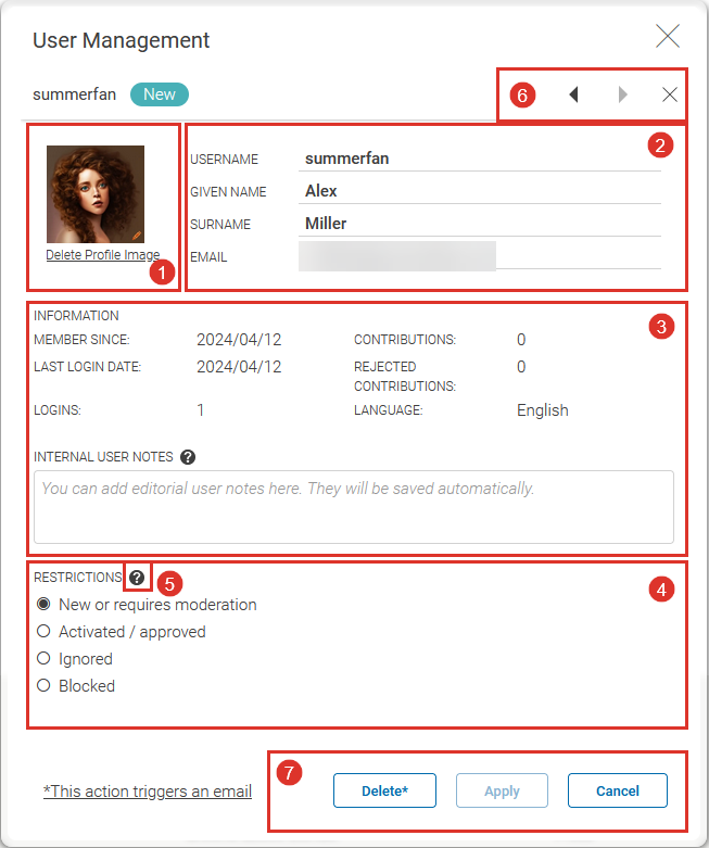 User Profile View