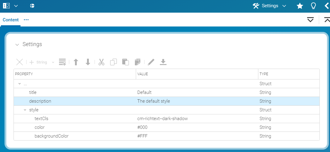 Example style definition