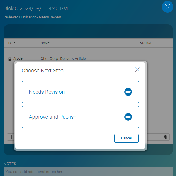 Next steps for Reviewed Publication workflow