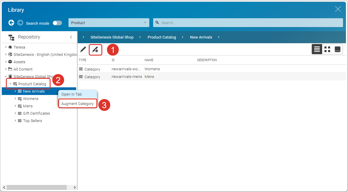 Augment PDPs through a category