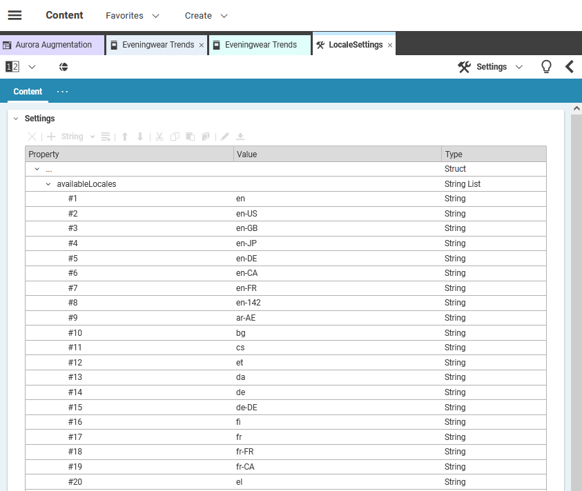 Locales Administration in CoreMedia Studio