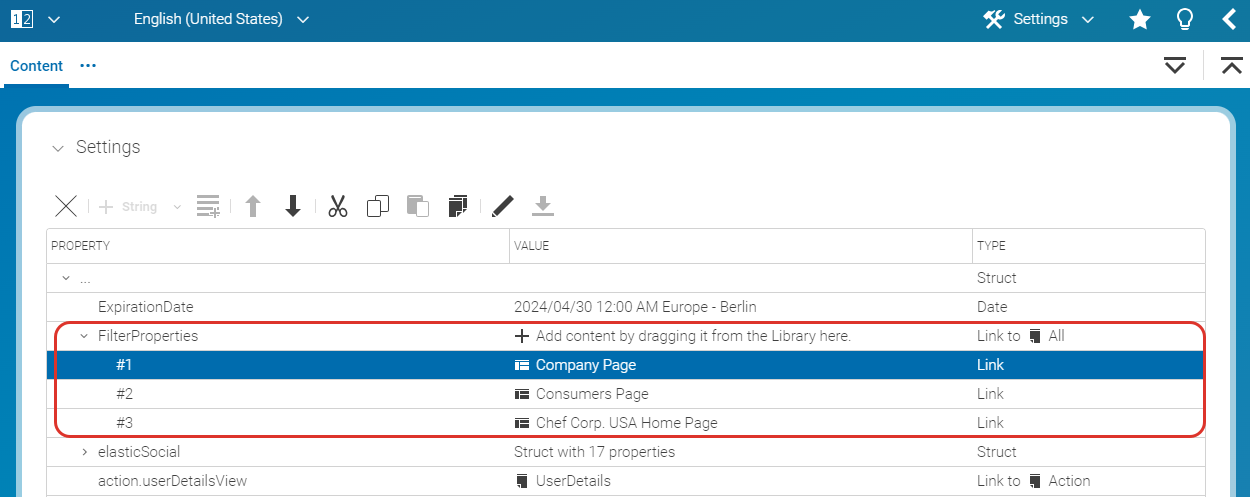 LinkList with several entries