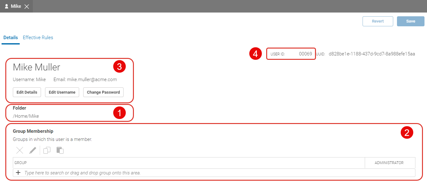 Set home folder and group membership