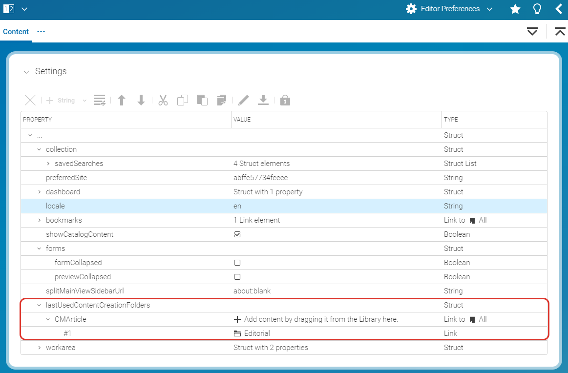 Editor Preferences