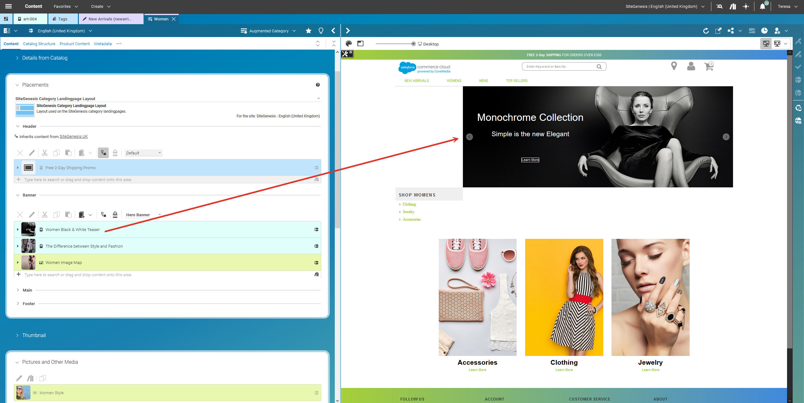 Augmented Category with content