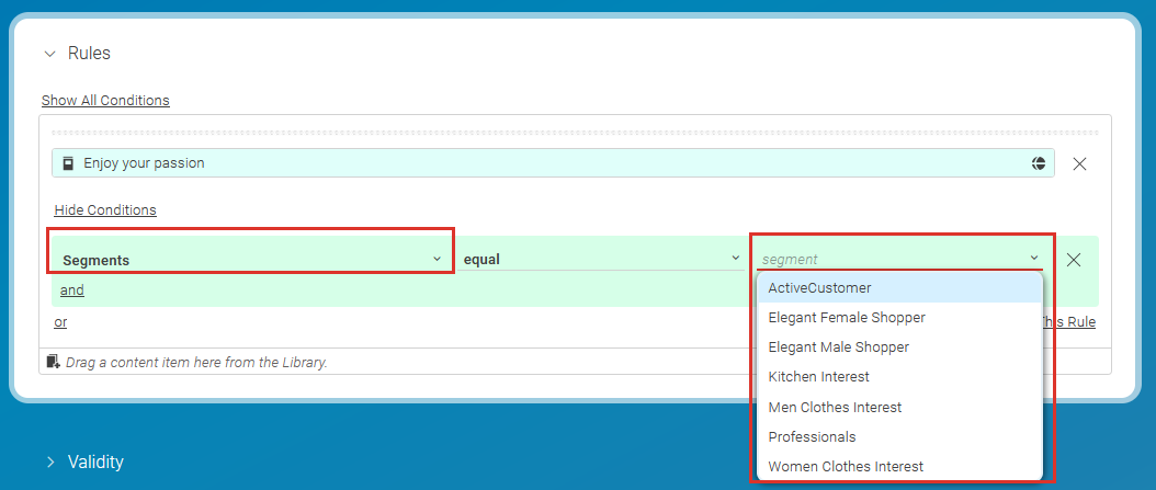 Use Segment in Personalized Content