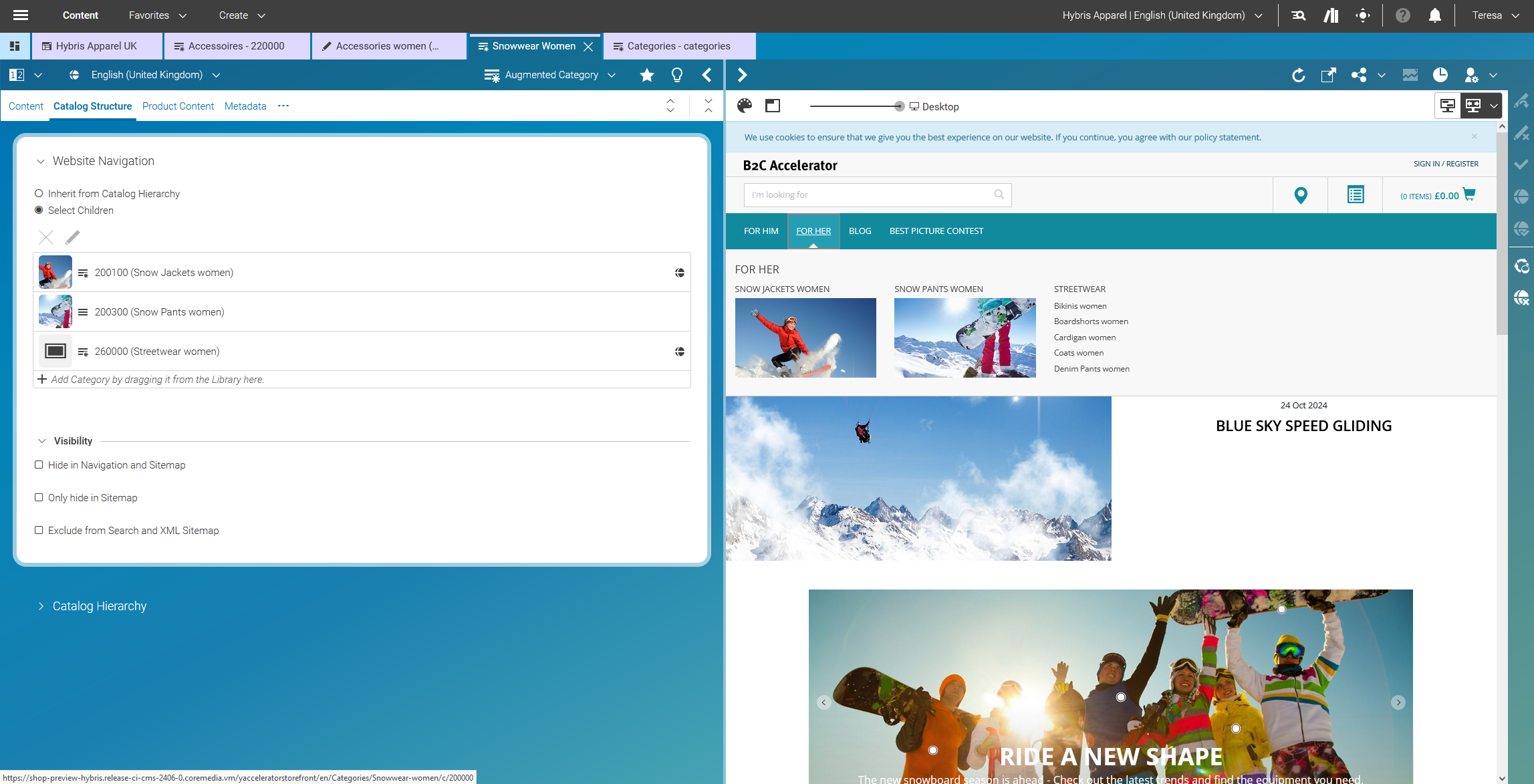 Managing the Navigation Menu within CoreMedia Studio