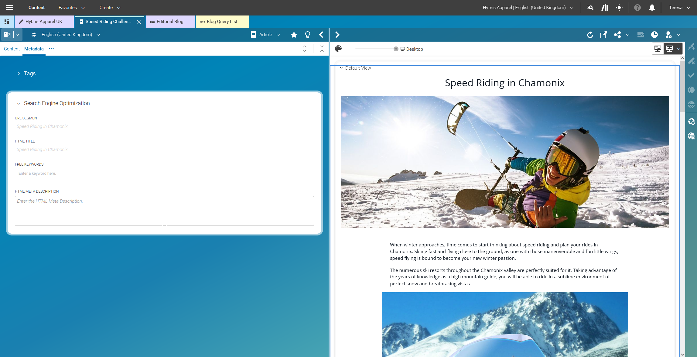 SEO - Human readable URLs and advanced metadata editing