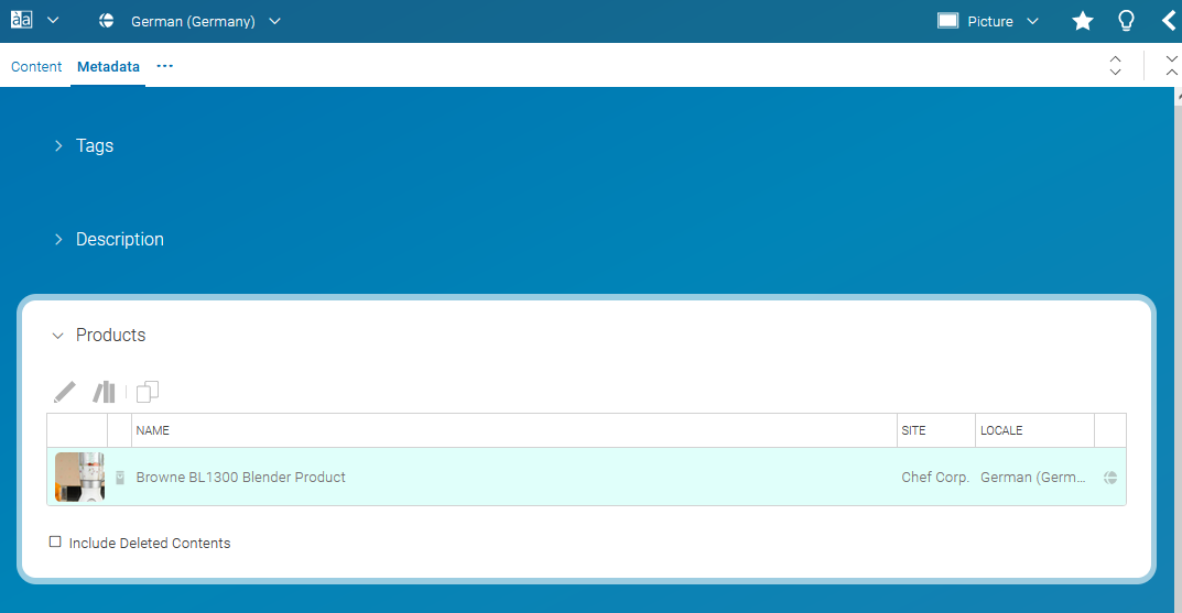 Product linked by picture