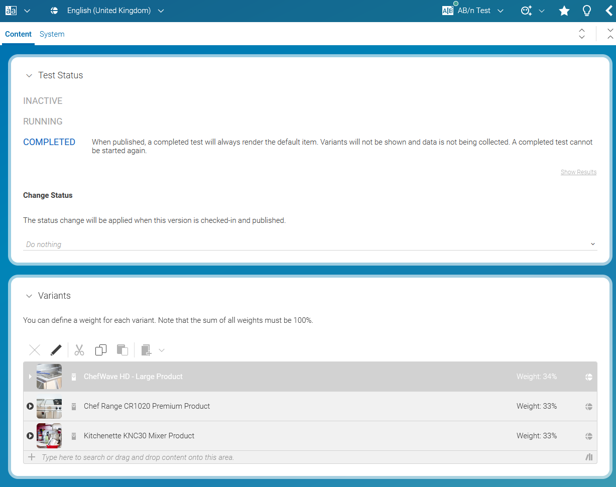 Teaser for A/B testing