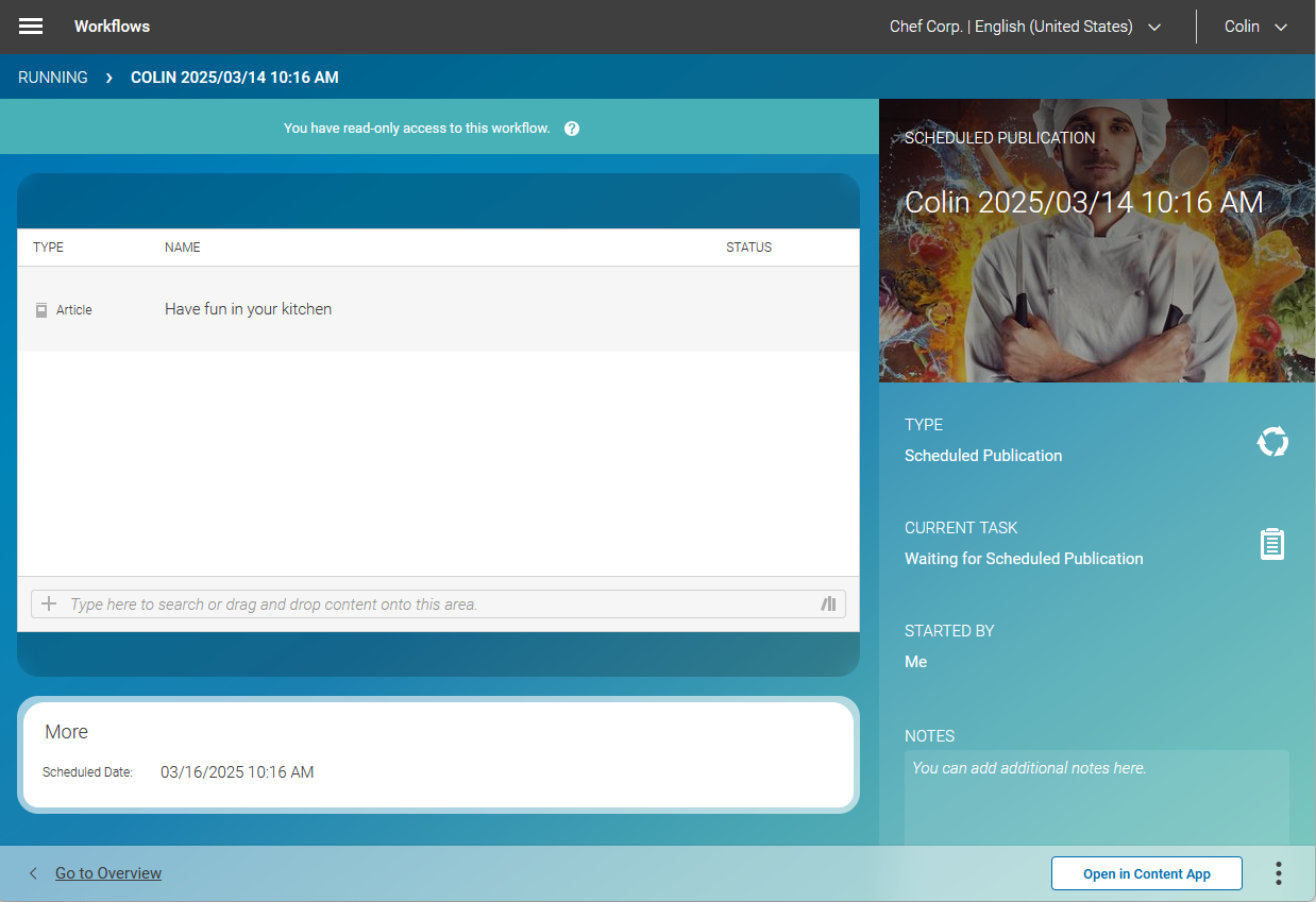 Checking the workflow