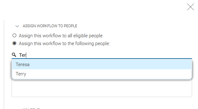Assign workflow for approving