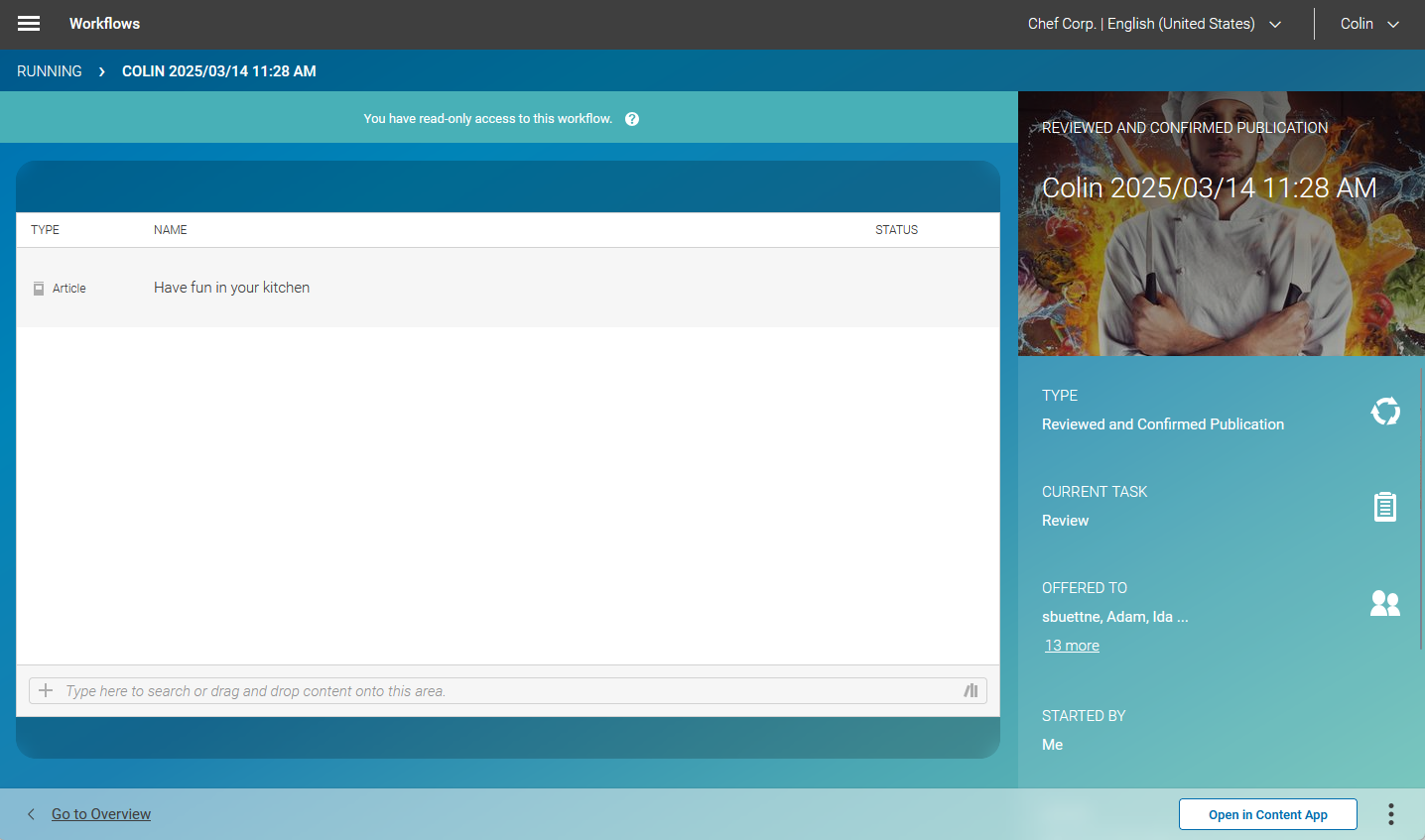Details of workflow after start
