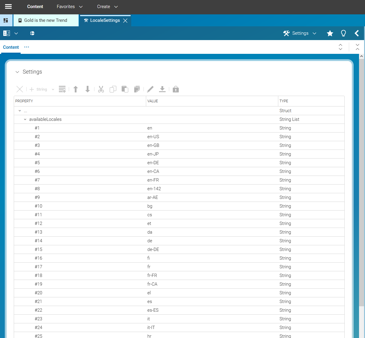 Locales Administration in CoreMedia Studio