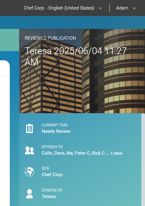 Offered Compose Task of Reviewed Publication Workflow