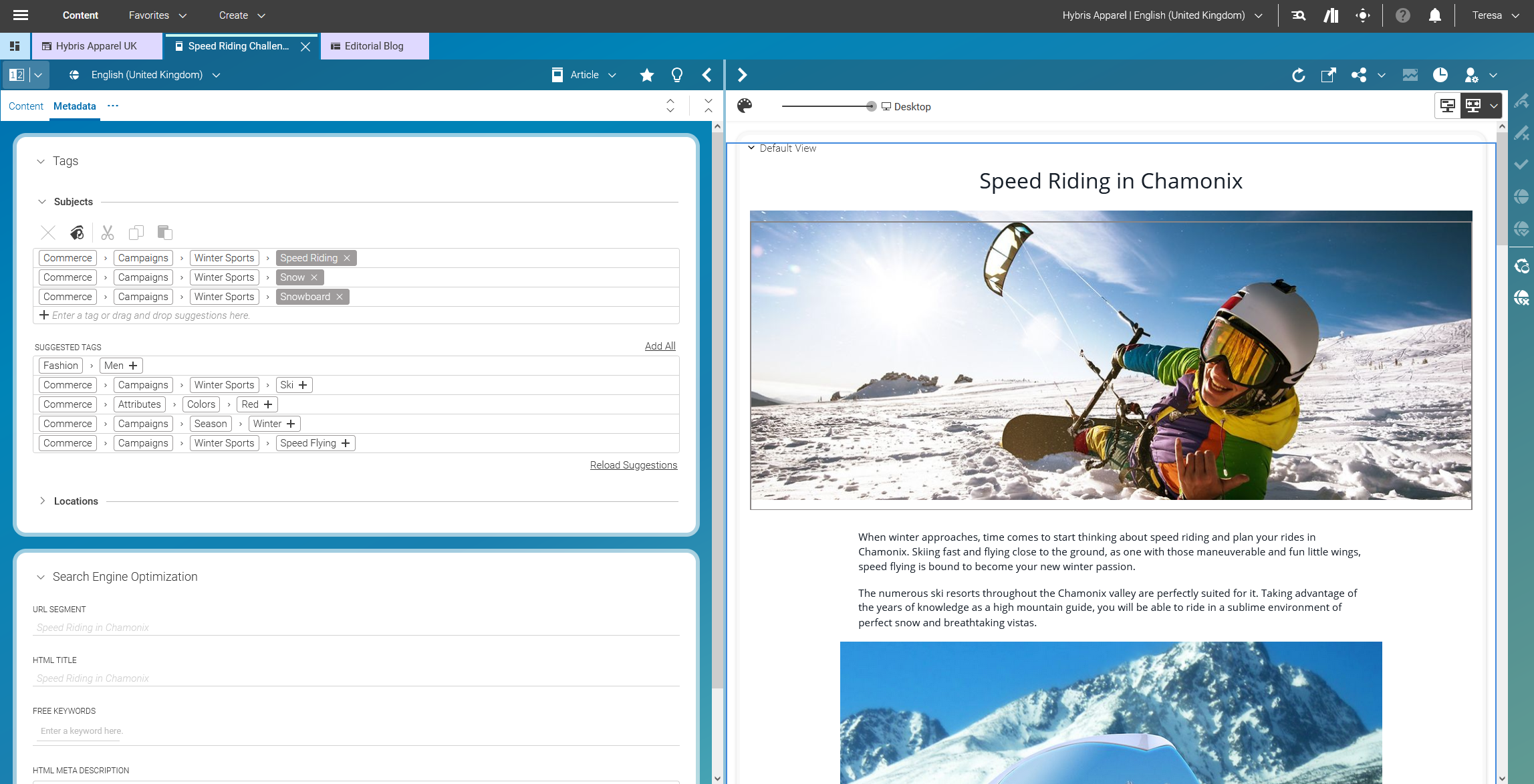 Advanced Tagging (incl. the option to connect to visual recognition services based on AI