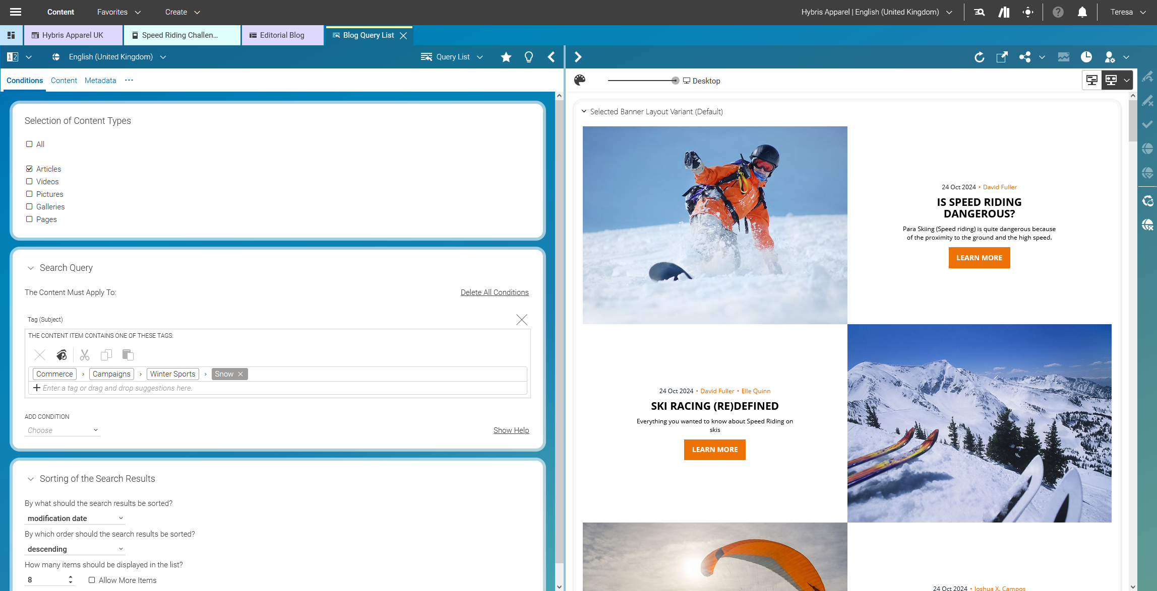 Rule-Driven Content Lists - Dynamic Lists