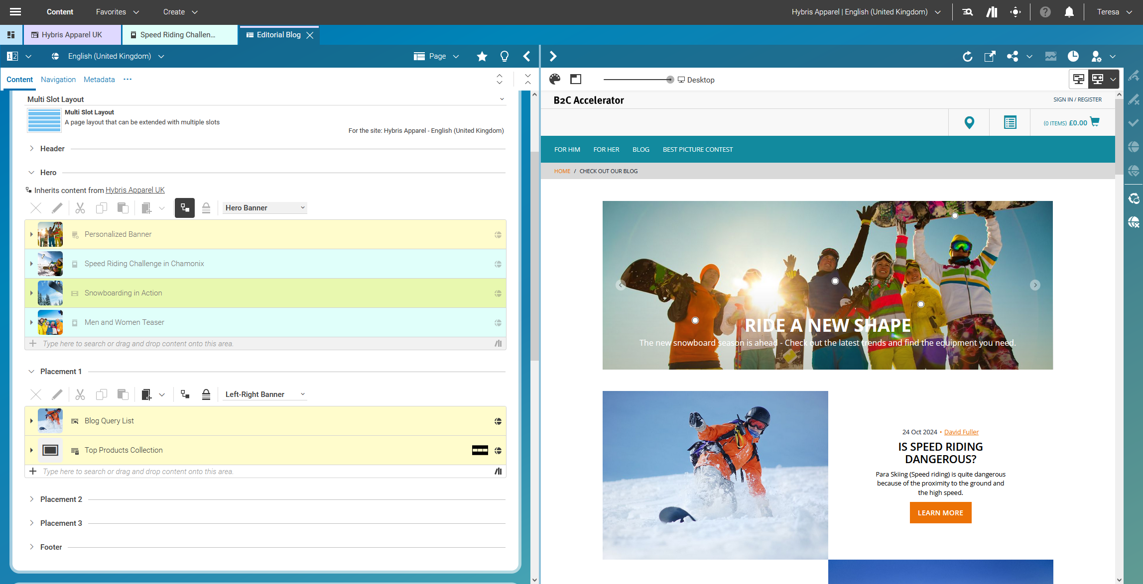 Creating content-driven landing pages
