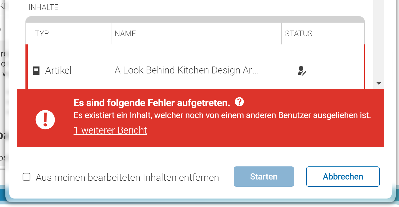 Unterstützung durch Workflow Validierung