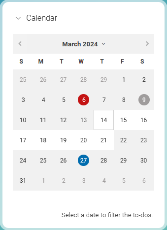 Calendar of a project