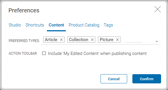 Change behavior of the publish button in the Action toolbar