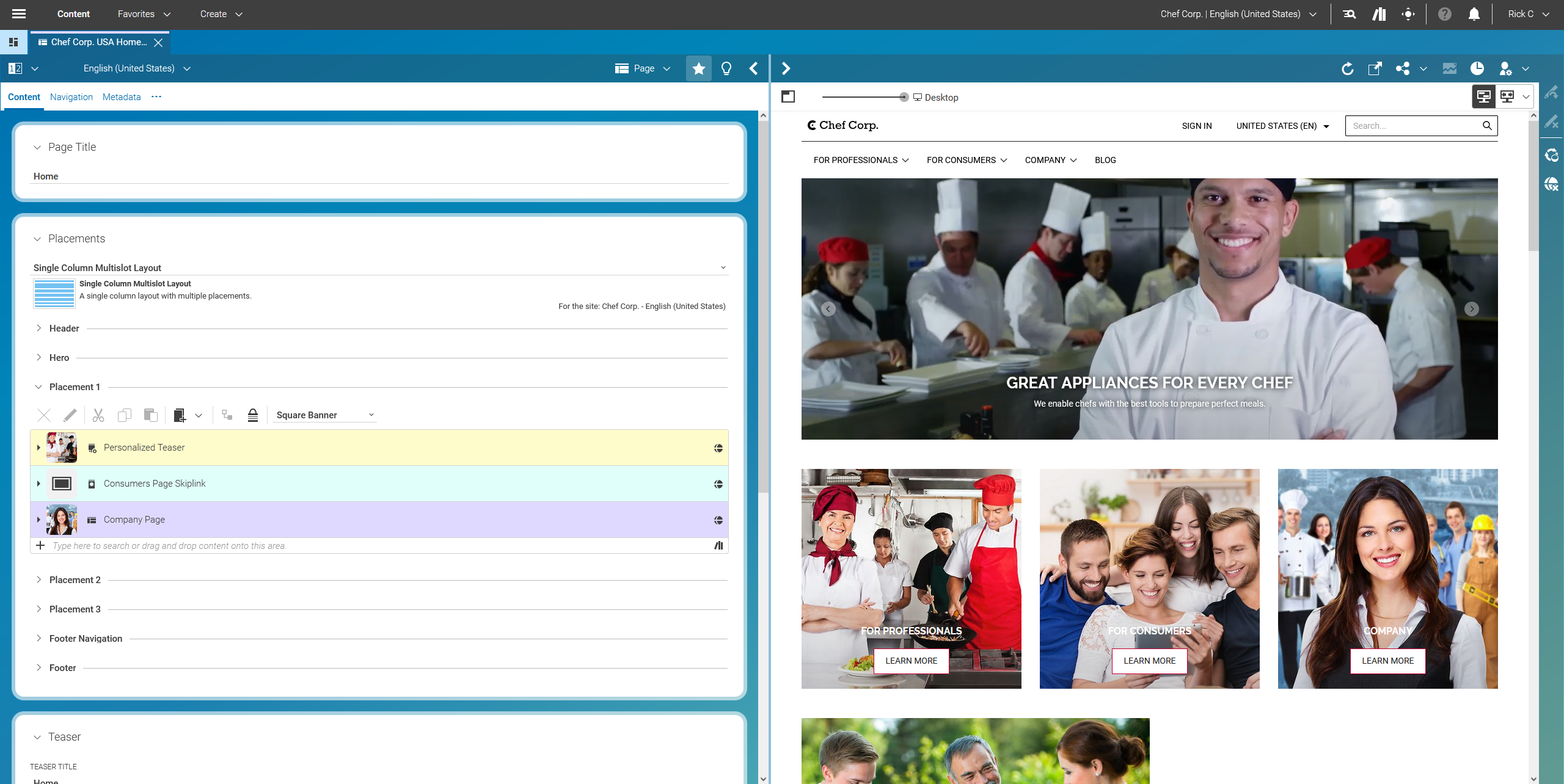 The Brand Blueprint in CoreMedia Studio
