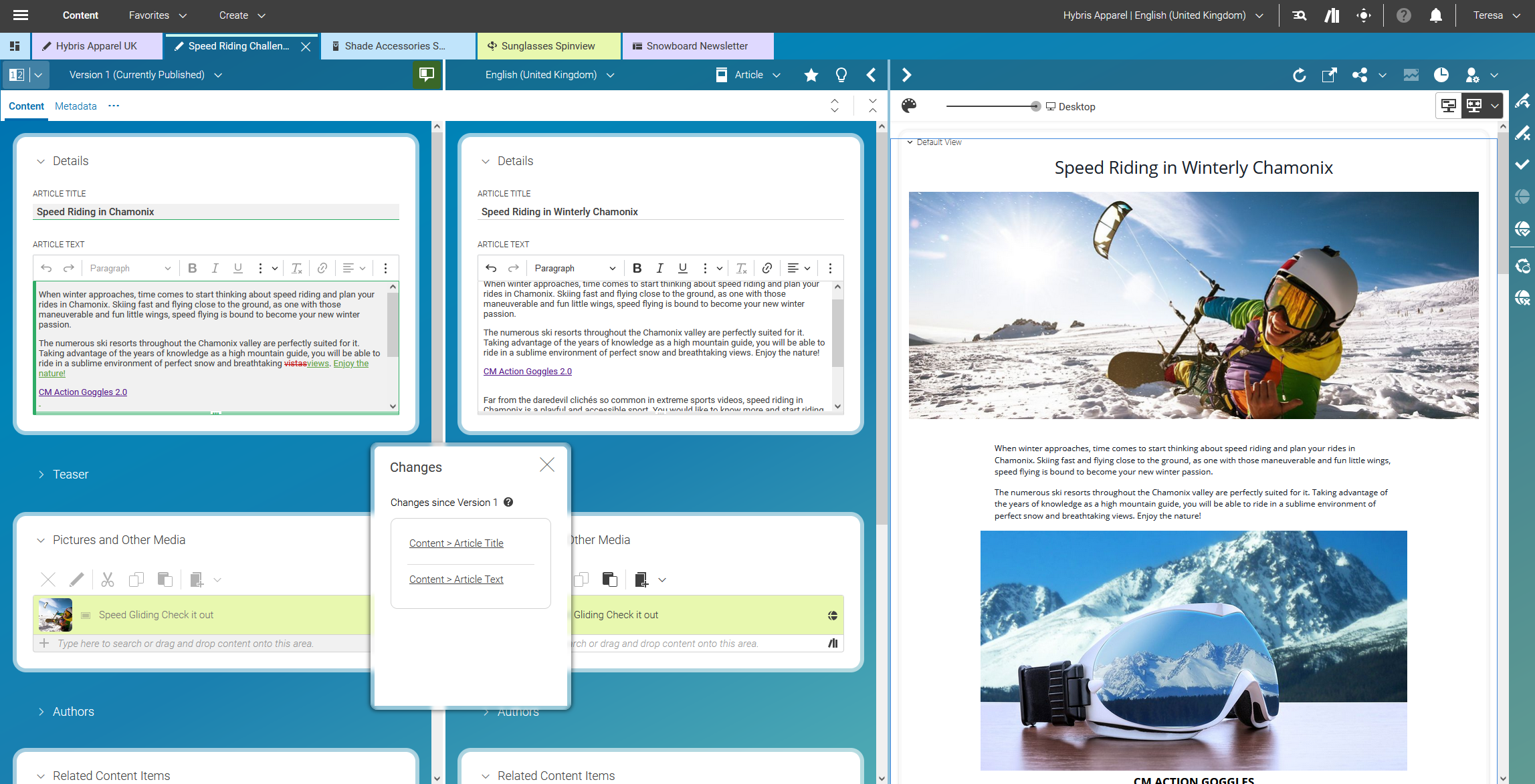 Content differencing