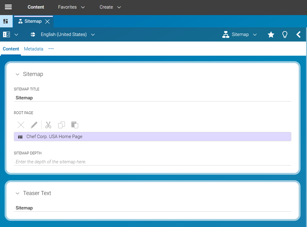 Content Type Sitemap